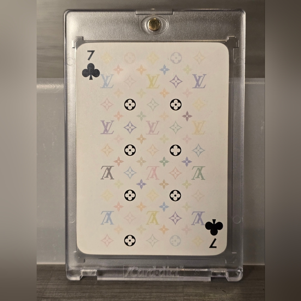 Louis Vuitton Murakami Playing Card. Seven of Clubs. EUC